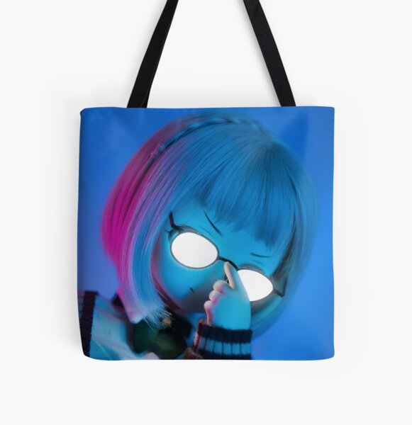 Anime glasses · Glitch All Over Print Tote Bag