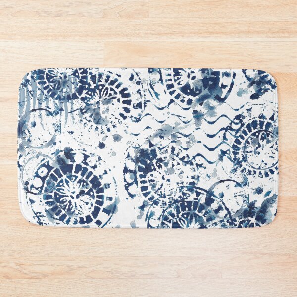 Item preview, Indigo ocean wave shibori designed and sold by kittyvdheuvel.