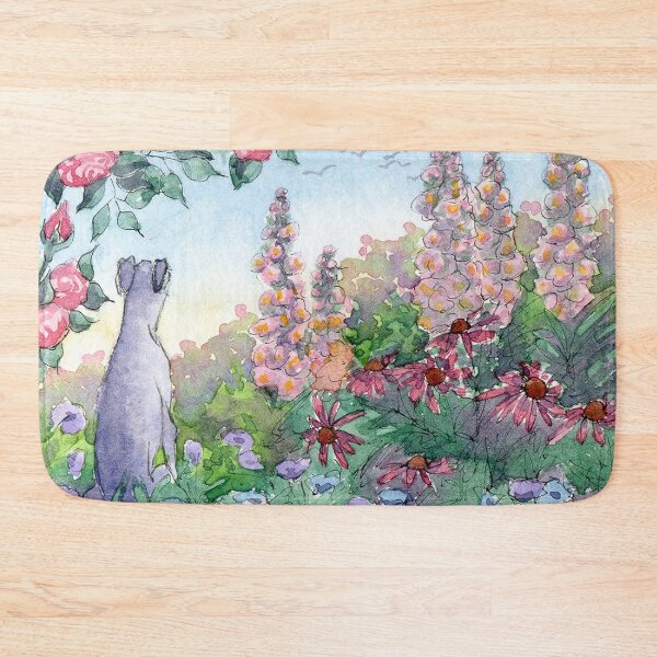 Item preview, Greyhound dog sitting in a flower garden designed and sold by SusanAlisonArt.
