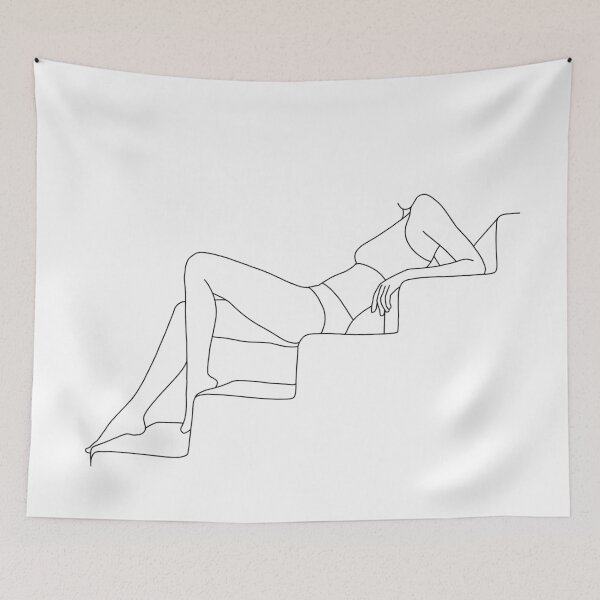 Item preview, Figure on stairs illustration - Sadie designed and sold by TheColourStudy.