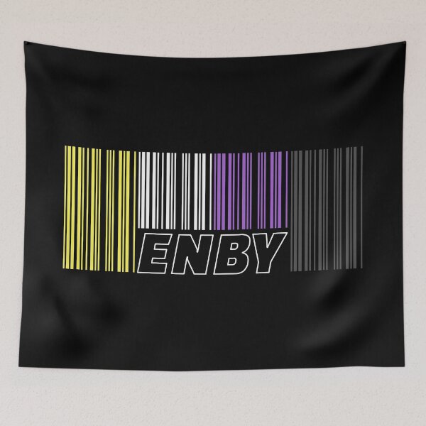 Item preview, ENBY Nonbinary Flag Barcode designed and sold by playloud.