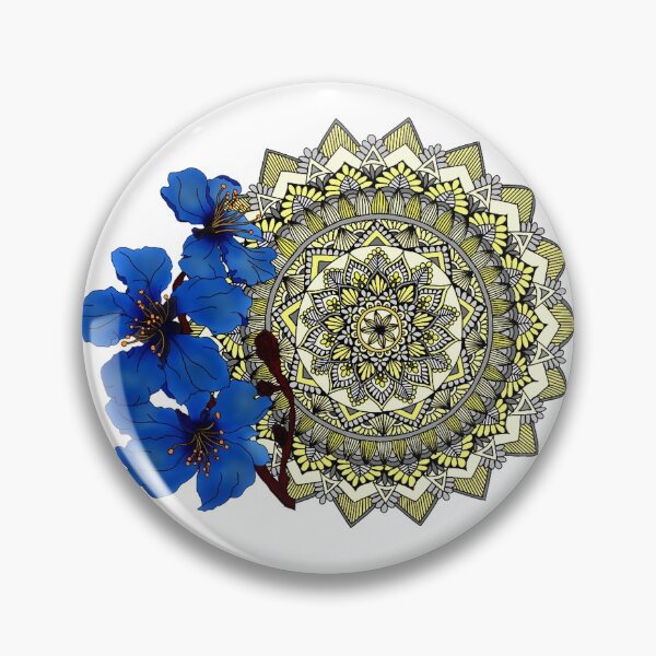 Item preview, Royal blue magnolia mandala designed and sold by paviash.