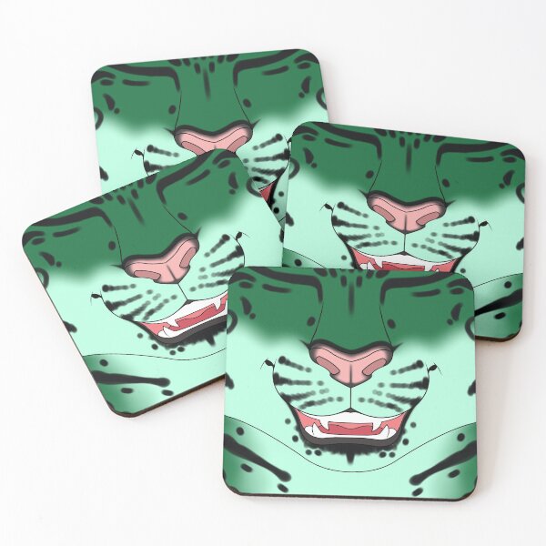 Item preview, Green Snow Leopard Face designed and sold by KeishaMaKainn.