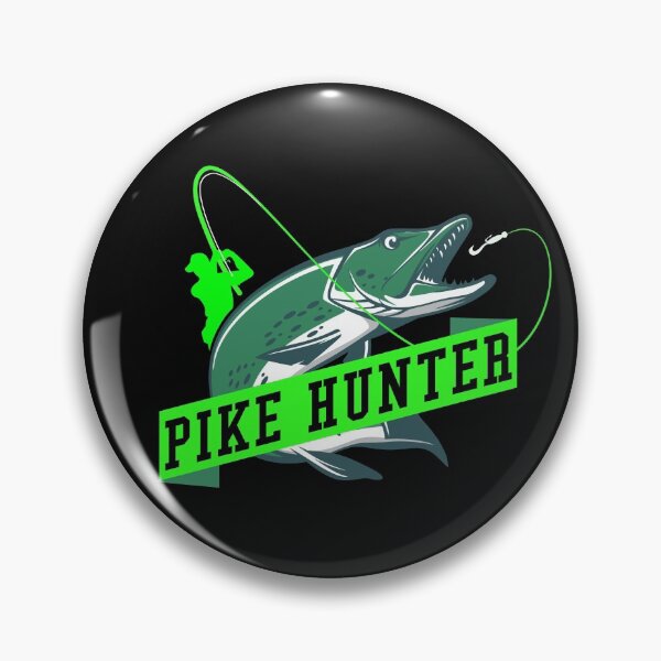 Item preview, Pike hunter predatory fish angler sport fisherman designed and sold by Twinstyle.