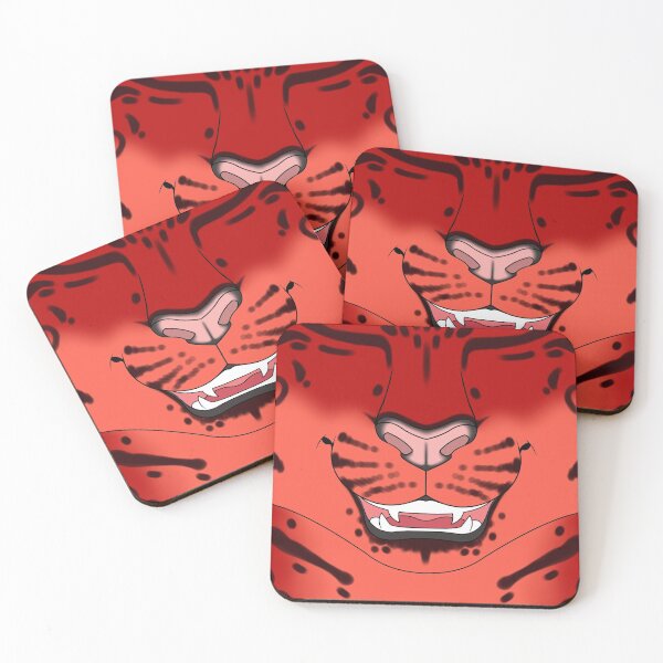 Item preview, Cherry Red Snow Leopard Face designed and sold by KeishaMaKainn.