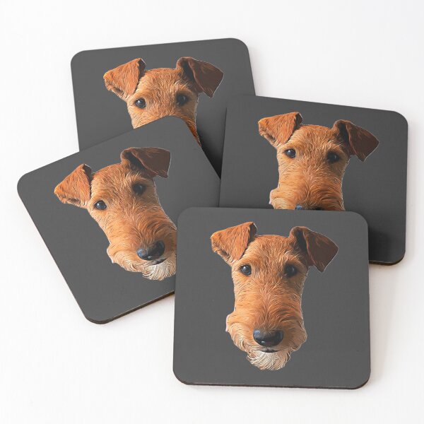 Item preview, Airedale Terrier Head Art Lakeland Welsh designed and sold by ElegantCat.