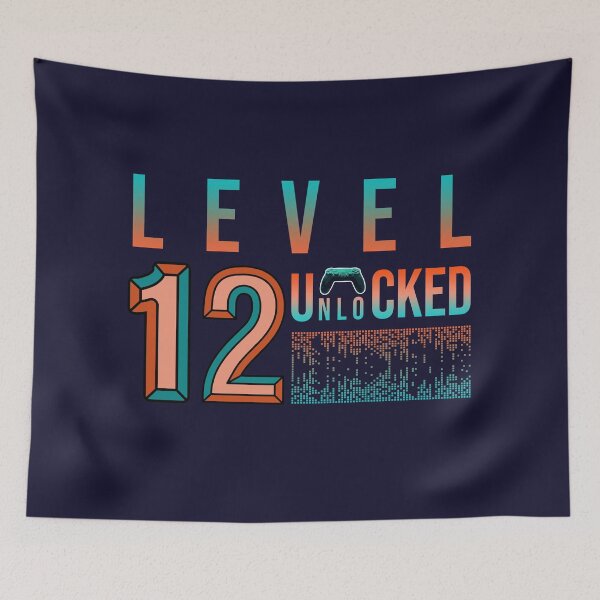 Item preview, 12th Birthday Level 12 Unlocked designed and sold by Designhub1000.