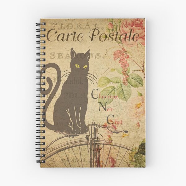 Item preview, Black Cat Noir Chat Vintage Postcard Carte Postale designed and sold by WizardsWorld.