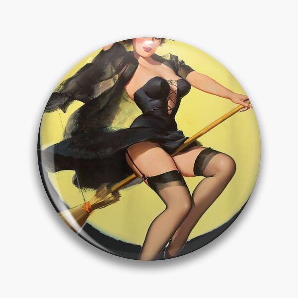 Item preview, Vintage Pin up Witch Halloween Pinup Girl Funny designed and sold by taydyreo.