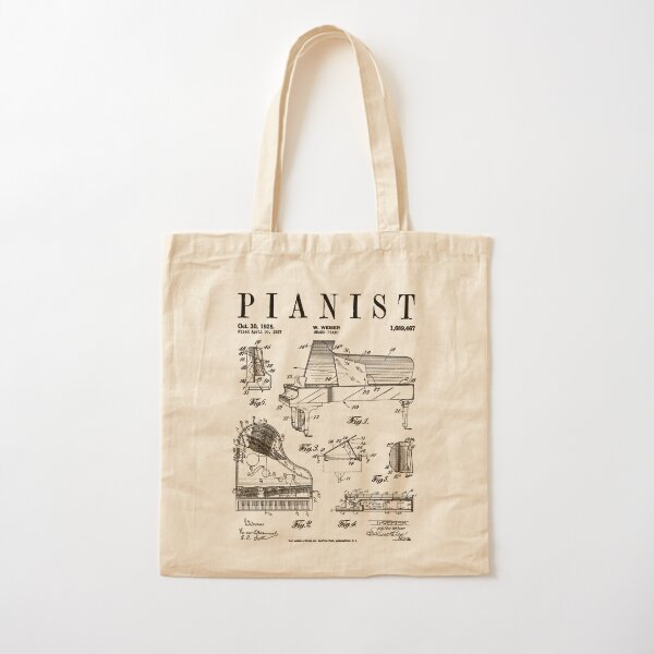 Piano Keyboard and 3D Music Notes Illustration Tote Bag by Jit Lim - Pixels