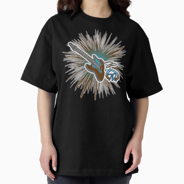 Guitar & Logo Burst - Clear Oversized T-Shirt