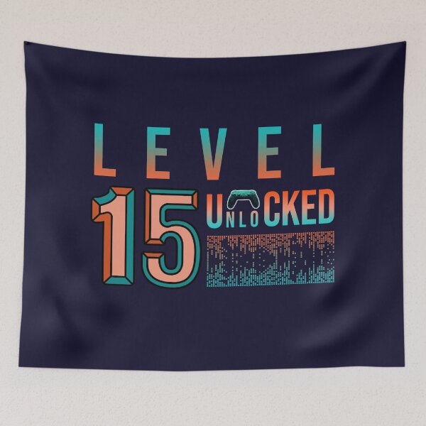Item preview, 15th Birthday Level 15 Unlocked designed and sold by Designhub1000.