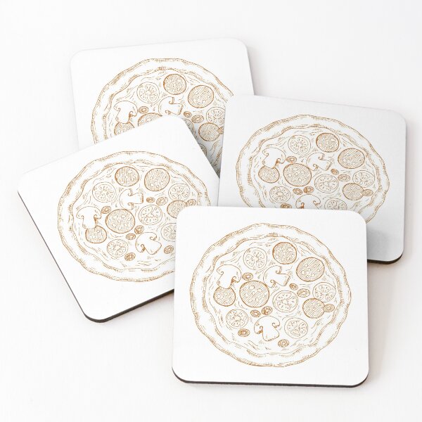 Item preview, Mushroom Whole Pizza Ink Sketch designed and sold by Maria Simone.