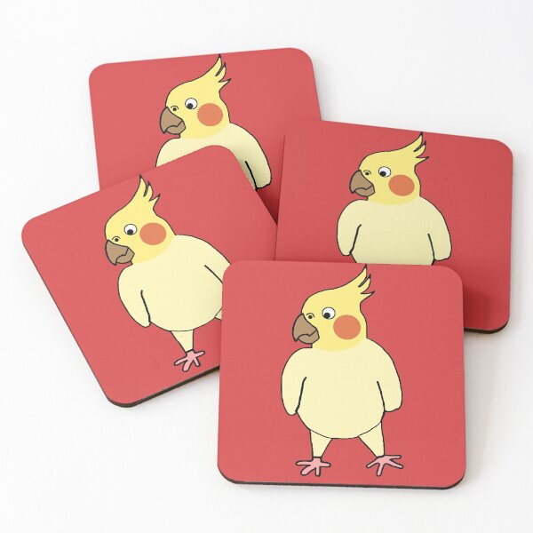 Item preview, Cartoon Lutino Cockatiel  designed and sold by Charlottebat.