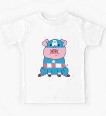 Captain Ameripig Waddles Kids Tee