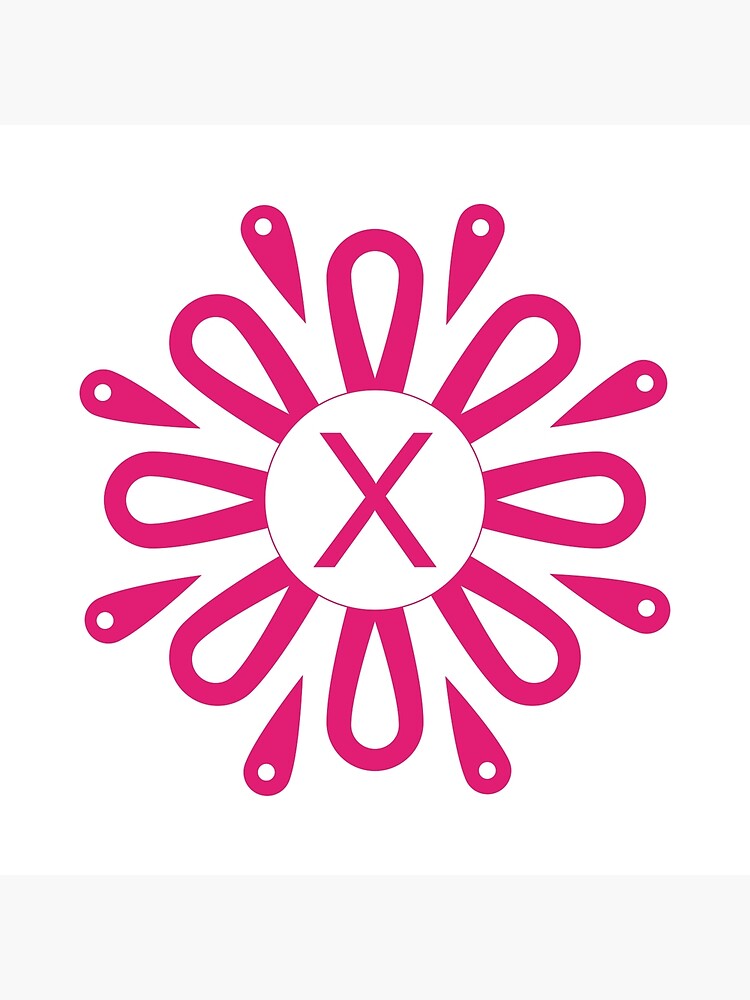 "Hot Pink Abstract Flower Monogram Letter X" Poster for Sale by Redbubble
