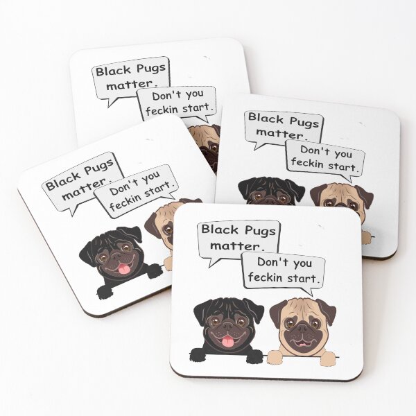 Item preview, Black Pugs Matter designed and sold by Doggy-Style2020.