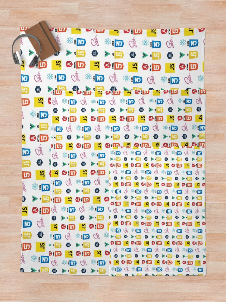 Thumbnail 5 of 6, Throw Blanket, Ultimate Frontend Developer Programming Language Design designed and sold by codingpotato.