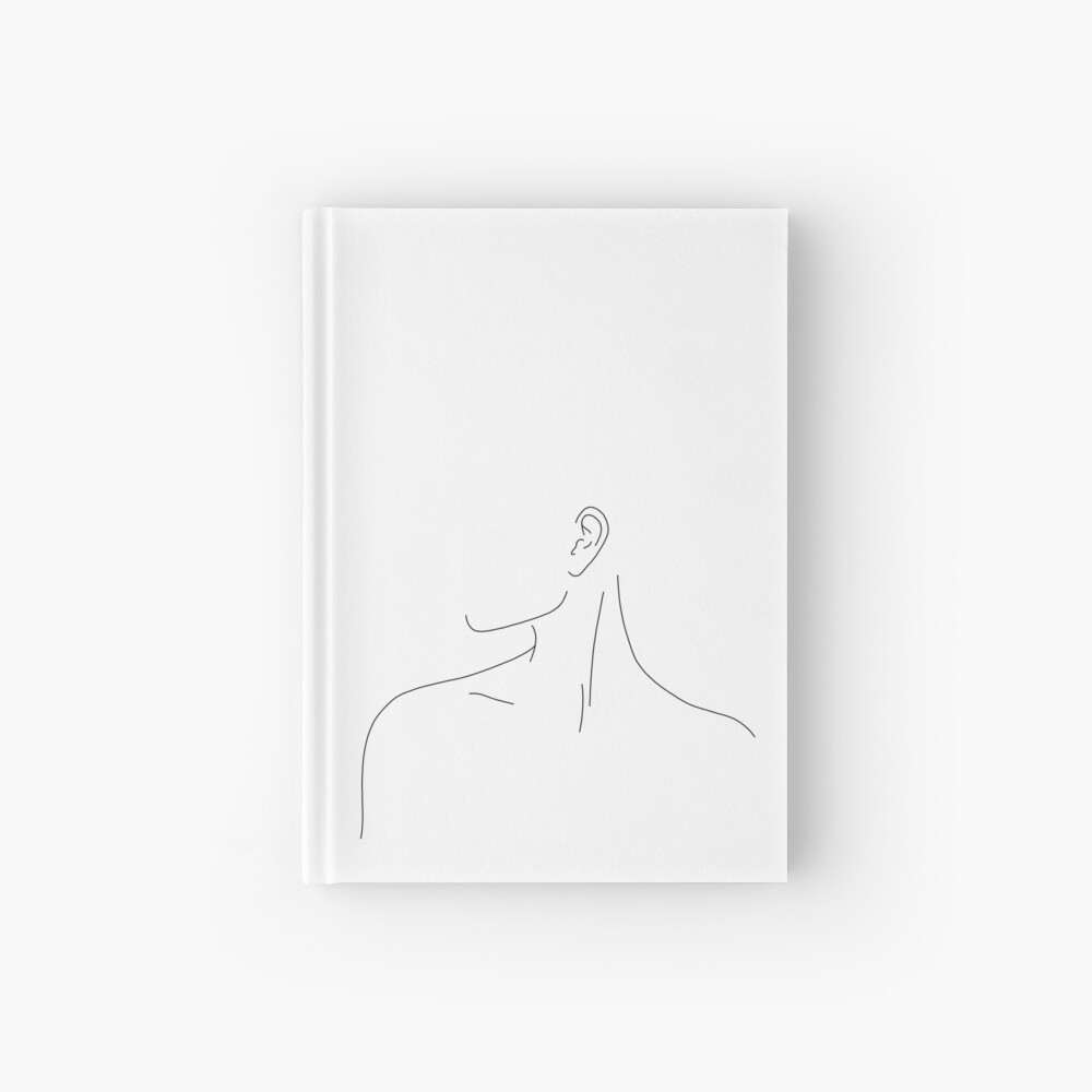 Figure line drawing illustration - Uma Hardcover Journal