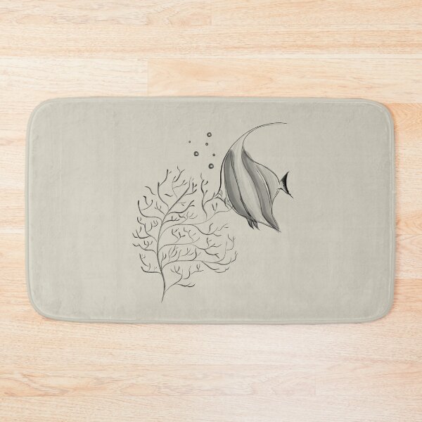 Item preview, Black and White Fish and Coral  designed and sold by Marinaaa010.