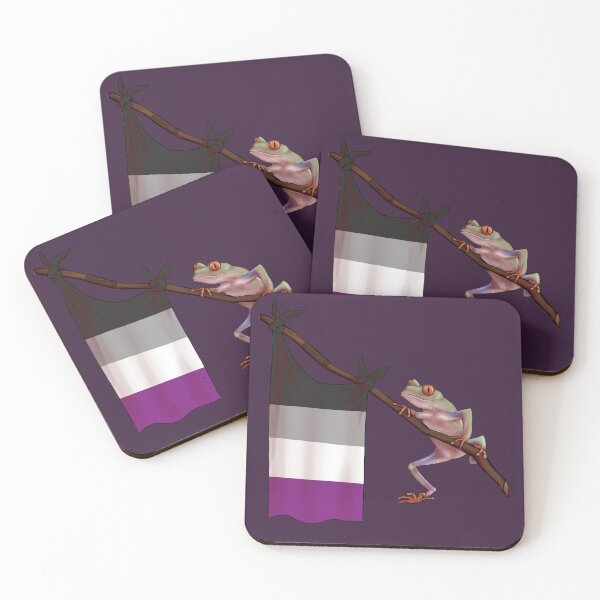 Item preview, Frog Holding Acesexual Pride Flag designed and sold by Phen-akism.