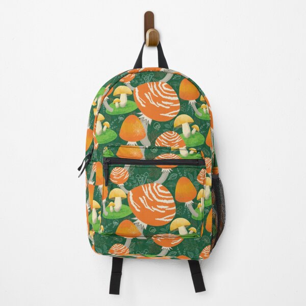 Item preview, My green and orange mushroom garden designed and sold by colorofmagic.