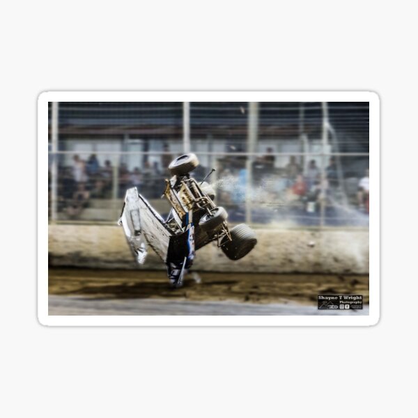 Sprintcar crash at over 100mph Sticker