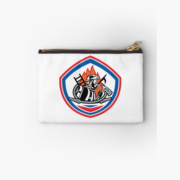 Item preview, Fire Man Fire Department Symbol with Firefighter in Flames designed and sold by cartattz.