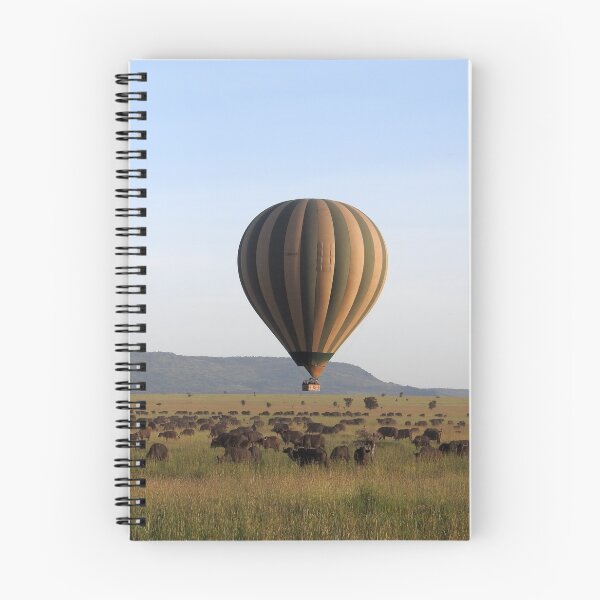Item preview, Wildebeest Herd and a Hot Air Balloon in Serengeti, Tanzania designed and sold by Heaven-Earth.