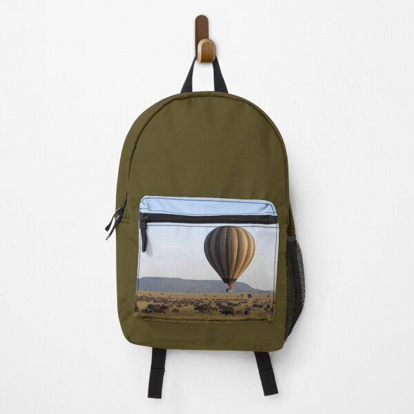 Item preview, Wildebeest Herd and a Hot Air Balloon in Serengeti, Tanzania designed and sold by Heaven-Earth.