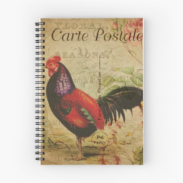 Item preview, Rooster Cock Vintage Postcard Carte Postale Shabby Chic designed and sold by WizardsWorld.