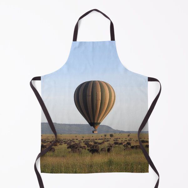 Item preview, Wildebeest Herd and a Hot Air Balloon in Serengeti, Tanzania designed and sold by Heaven-Earth.