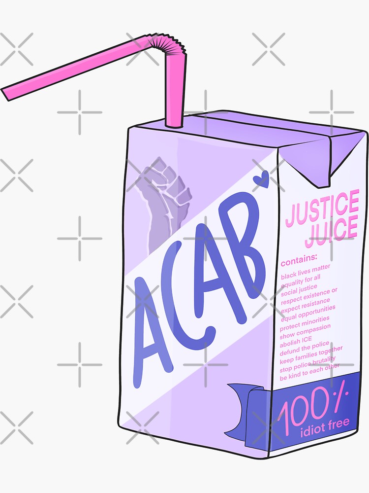 "ACAB Justice Juice 1312" Sticker by illhustration Redbubble