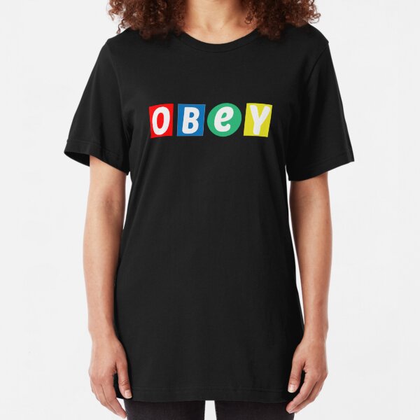 Shot Girl T Shirts Redbubble - obey basic t shirt obey bar logo black roblox