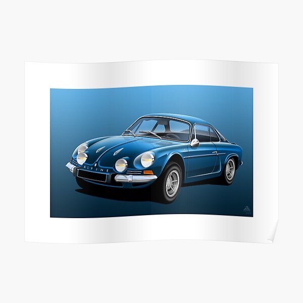 Illustration de l'Alpine A110 classique Poster