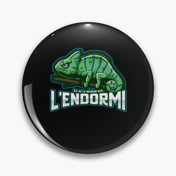 L'endormi caméléon de La Reunion 974 cadeau drôle Badge