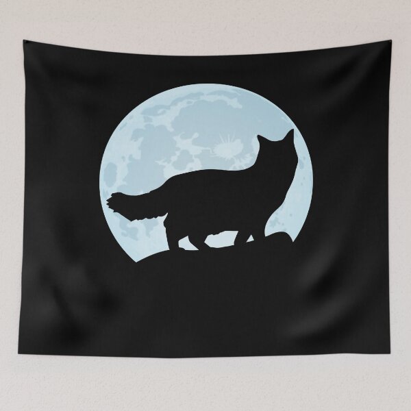 Item preview, cat lover moon gift ragdoll cats silhouette designed and sold by alaechamlal.