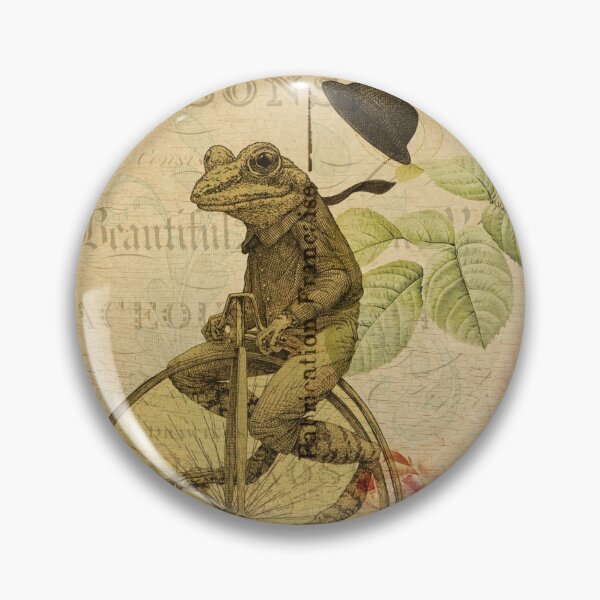 Item preview, Frog Penny Farthing Vintage Postcard Carte Postale Shabby Chic designed and sold by WizardsWorld.