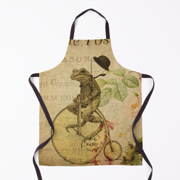Item preview, Frog Penny Farthing Vintage Postcard Carte Postale Shabby Chic designed and sold by WizardsWorld.