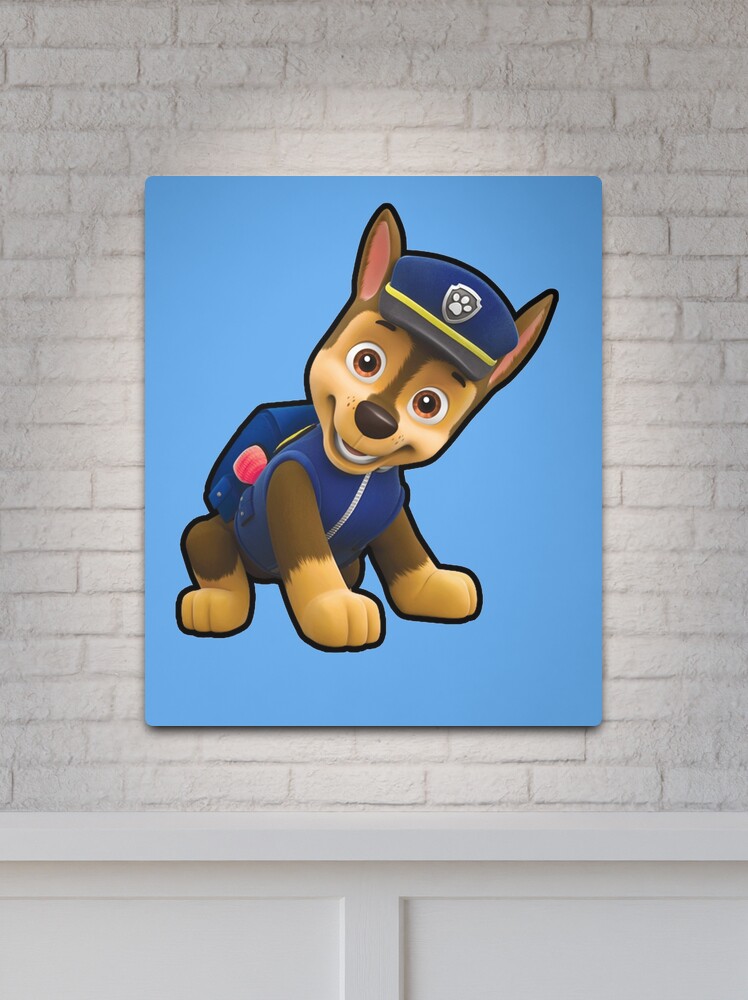 Paw Patrol The Movie Chase Portrait Acrylic Painting! Metal Print
