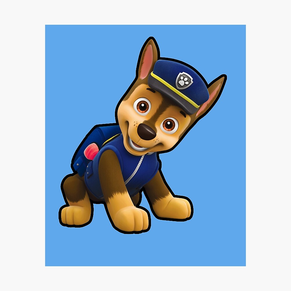 PAW Patrol Chase Poster for Sale by VlajkoArtist | Redbubble