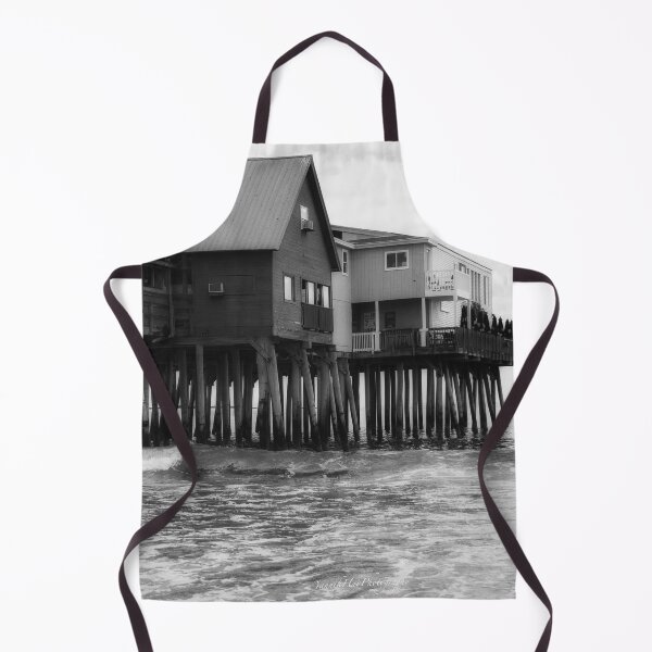 Item preview, Old Pier, Old Orchard Beach, Maine - Black and White designed and sold by Yannik Hay.