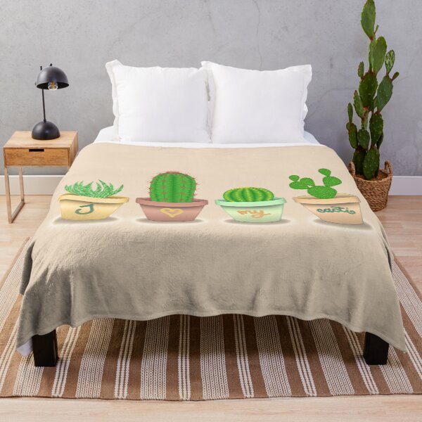 Item preview, Quartet of cute cactuses in colorful pots designed and sold by CiniArt.