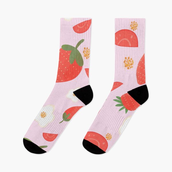 Item preview, Summer strawberries in pink version 2 designed and sold by CoffeePandaArt.