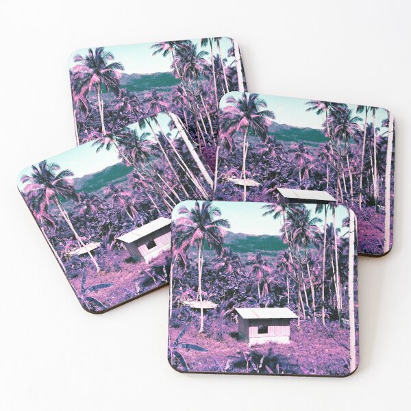 Item preview, Tropical Purple Palm Island Hut designed and sold by Kodaii.