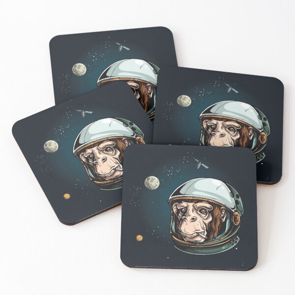 Item preview, Space Monkey Astronaut Chimp designed and sold by headpossum.