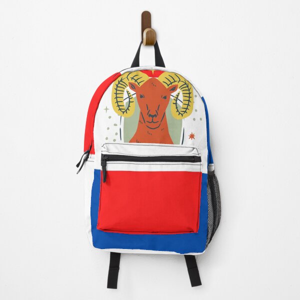 Item preview, Aries sun sign zodiac sign Netherlands Holland flag red white blue colourful design art designed and sold by AnujShah7.