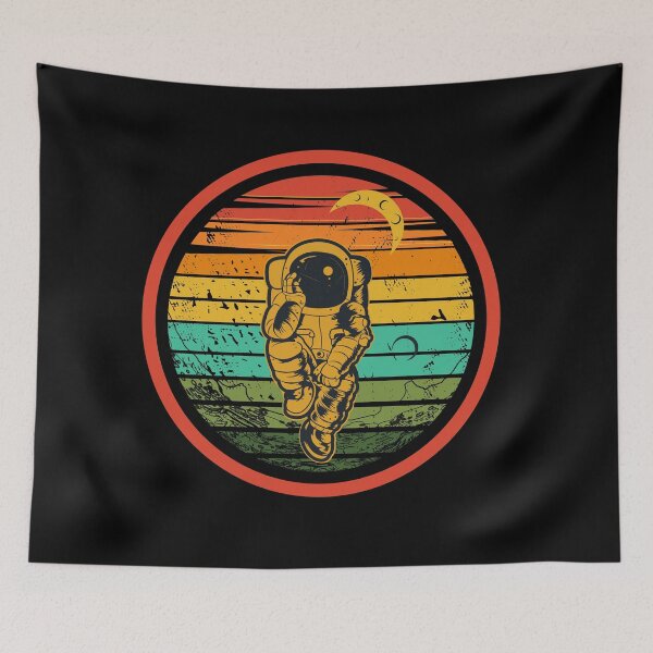 Item preview, Funny astronaut With Retro Vintage Sunset designed and sold by Ribsa.