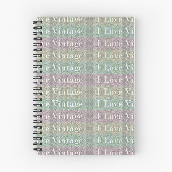 Item preview, I Love Vintage Phrase Motif Striped Pattern Design designed and sold by DFLC Prints.