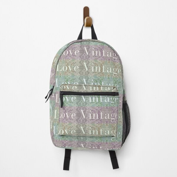 Item preview, I Love Vintage Phrase Motif Striped Pattern Design designed and sold by DFLC Prints.